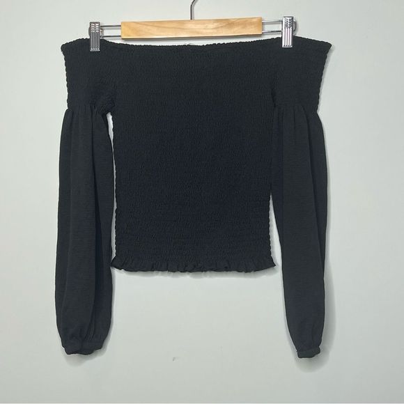 205 Collins Ribbed Off The Shoulder Blouse - Picture 5 of 5